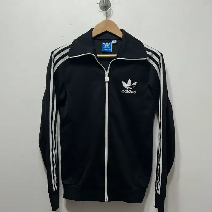 [BUNJANG] Adidas Three-Stripe Track Top Black Jersey Zip-up S / 아디다스 삼선 트랙탑 블랙 져지 집업 S