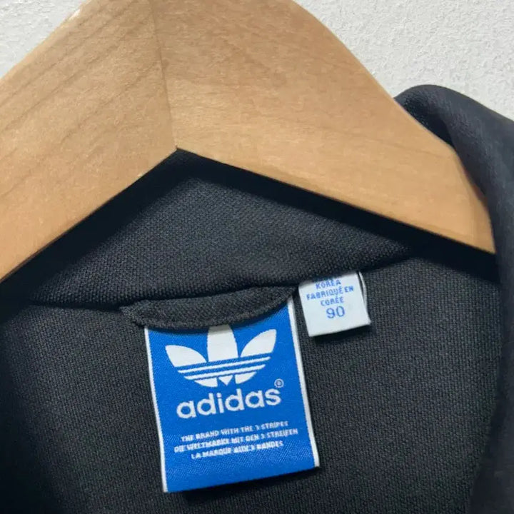 [BUNJANG] Adidas Three-Stripe Track Top Black Jersey Zip-up S / 아디다스 삼선 트랙탑 블랙 져지 집업 S
