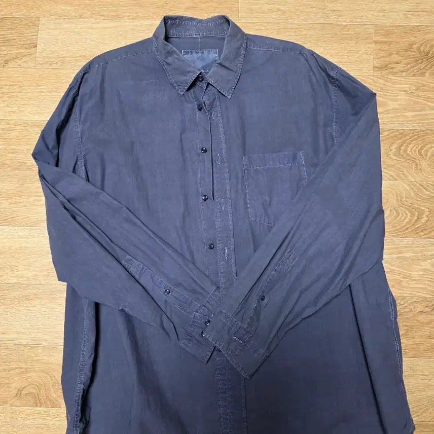 [BUNJANG] Pottery Garment Dyed Charcoal Shirt - Size 2 / 포터리 가먼트다이드 셔츠 차콜 2사이즈