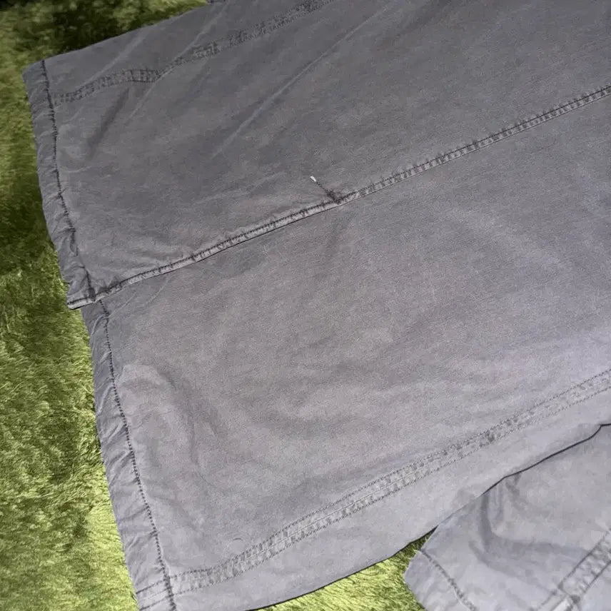 [BUNJANG] Series Padded Washed Snap Button Coat Jacket Gray / [110] Series 시리즈 패디드 워싱 스냅 버튼 코트 자켓 그레이