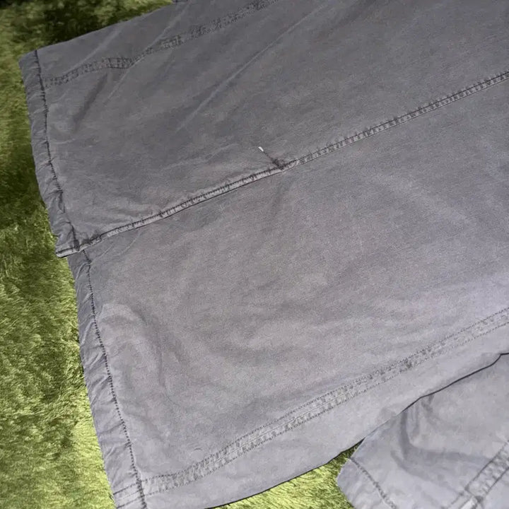 [BUNJANG] Series Padded Washed Snap Button Coat Jacket Gray / [110] Series 시리즈 패디드 워싱 스냅 버튼 코트 자켓 그레이