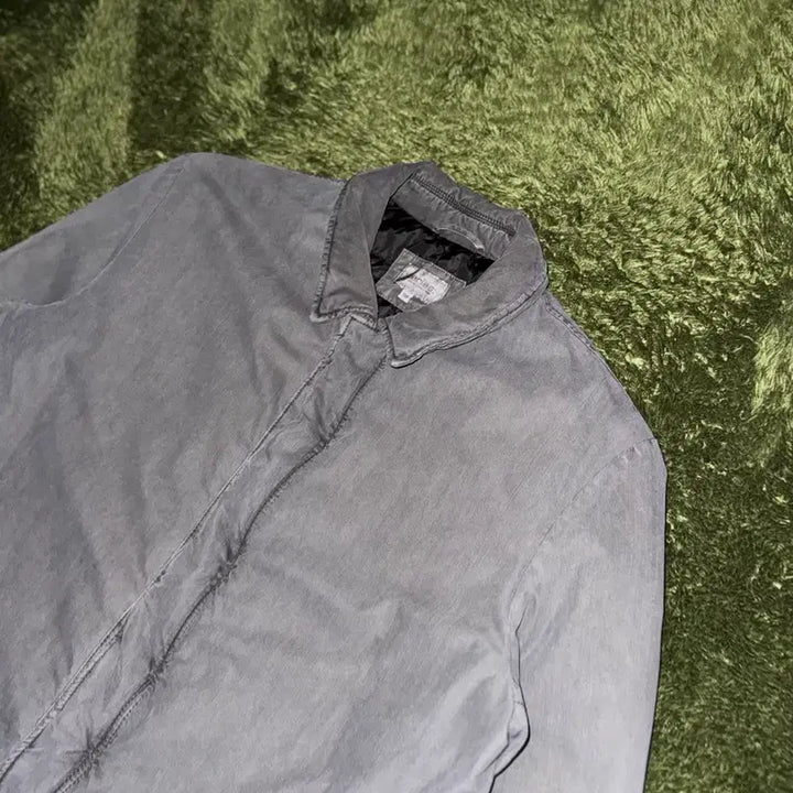 [BUNJANG] Series Padded Washed Snap Button Coat Jacket Gray / [110] Series 시리즈 패디드 워싱 스냅 버튼 코트 자켓 그레이