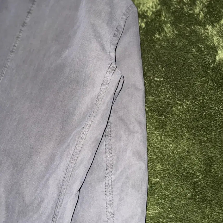 [BUNJANG] Series Padded Washed Snap Button Coat Jacket Gray / [110] Series 시리즈 패디드 워싱 스냅 버튼 코트 자켓 그레이