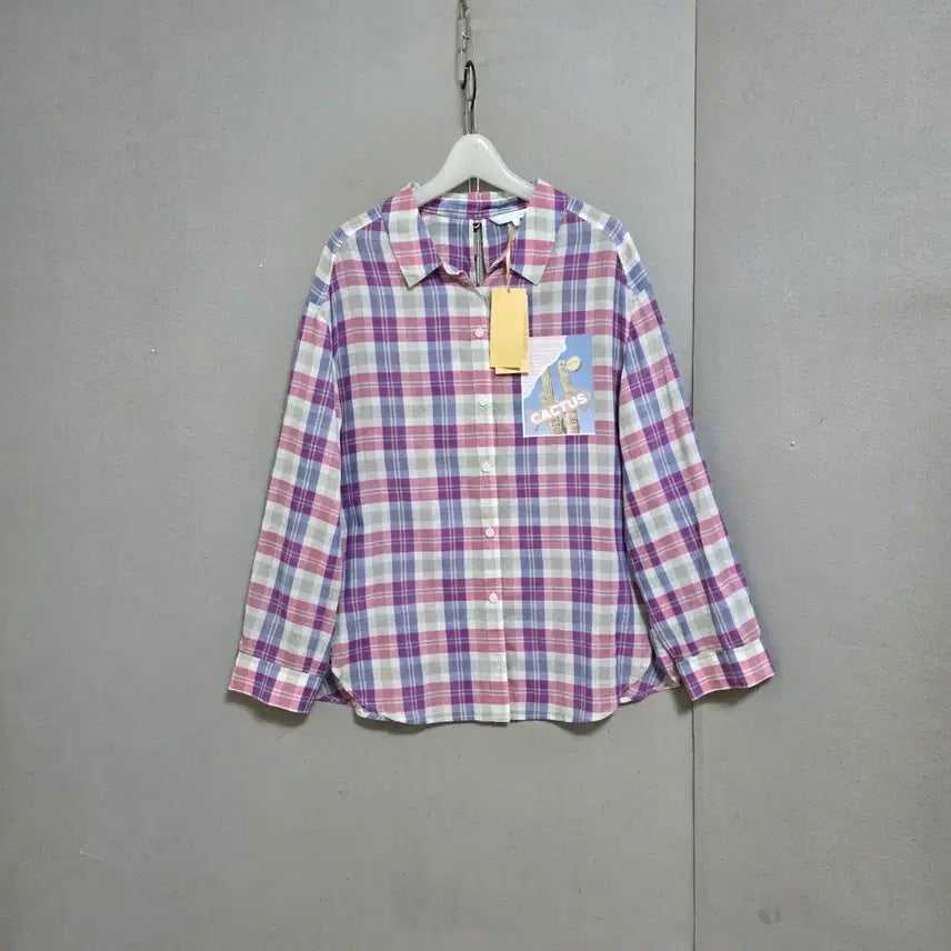 [BUNJANG] Olive Des Olive Asa Cotton Check Shirt 55 / 올리브데올리브 아사면 체크 남방 55  n3516  미착용제품