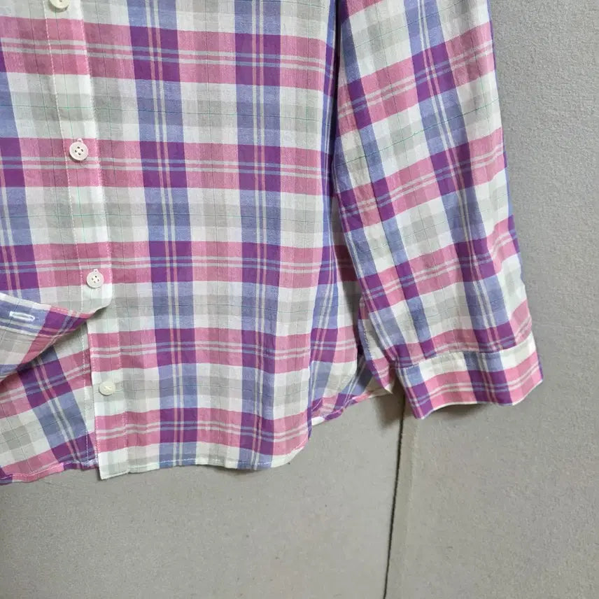 [BUNJANG] Olive Des Olive Asa Cotton Check Shirt 55 / 올리브데올리브 아사면 체크 남방 55  n3516  미착용제품
