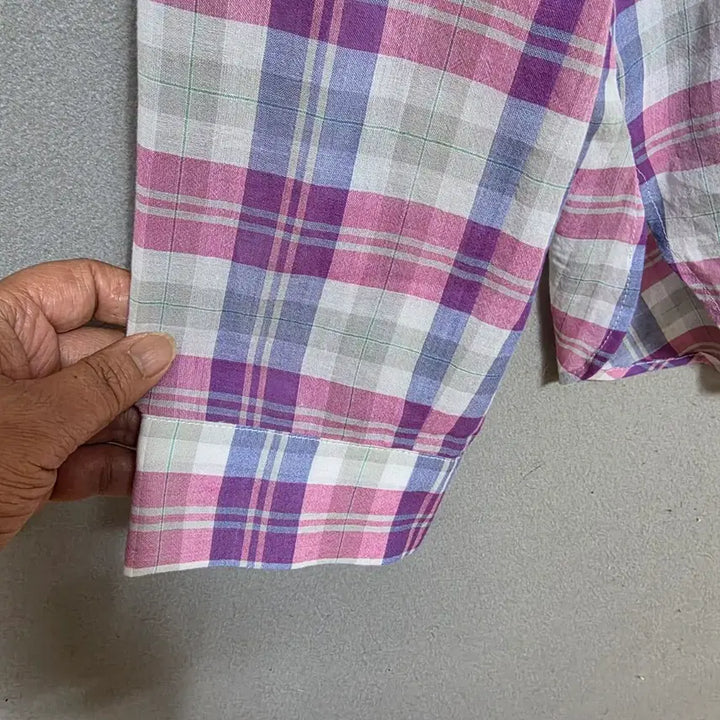 [BUNJANG] Olive Des Olive Asa Cotton Check Shirt 55 / 올리브데올리브 아사면 체크 남방 55  n3516  미착용제품