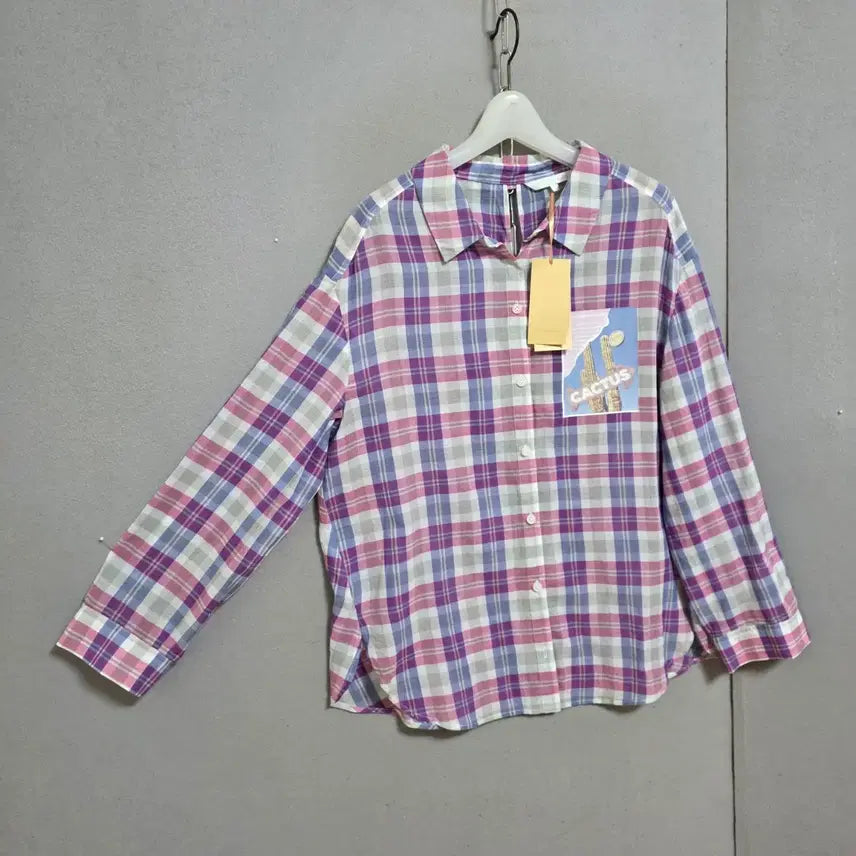 [BUNJANG] Olive Des Olive Asa Cotton Check Shirt 55 / 올리브데올리브 아사면 체크 남방 55  n3516  미착용제품