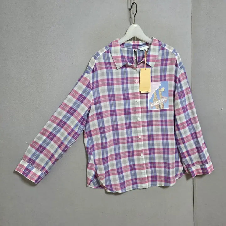 [BUNJANG] Olive Des Olive Asa Cotton Check Shirt 55 / 올리브데올리브 아사면 체크 남방 55  n3516  미착용제품