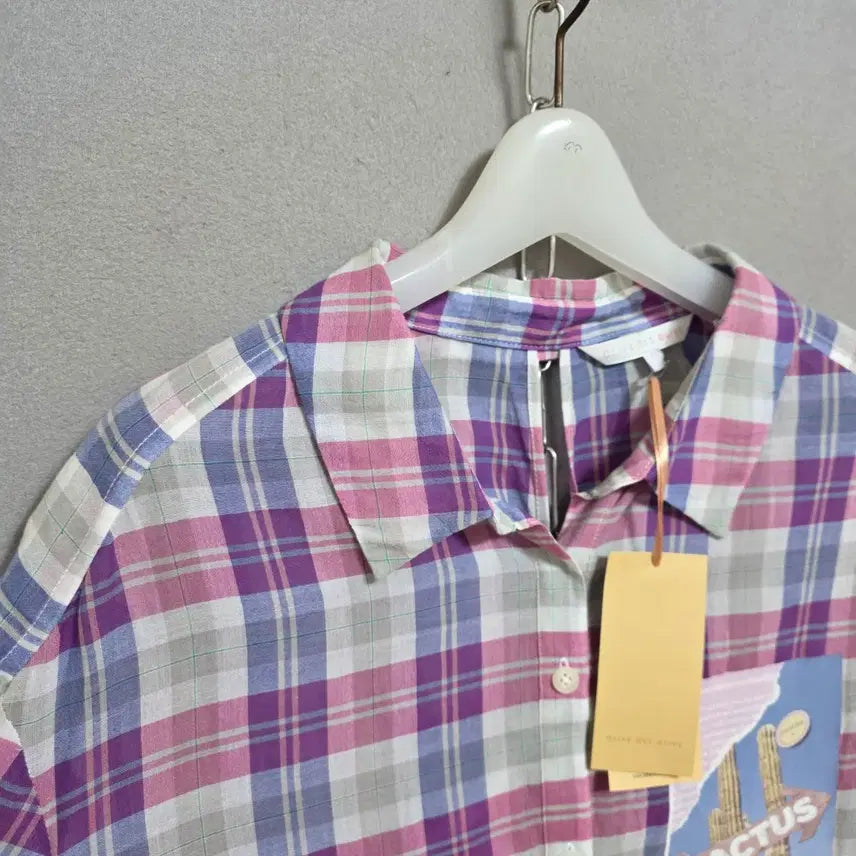 [BUNJANG] Olive Des Olive Asa Cotton Check Shirt 55 / 올리브데올리브 아사면 체크 남방 55  n3516  미착용제품