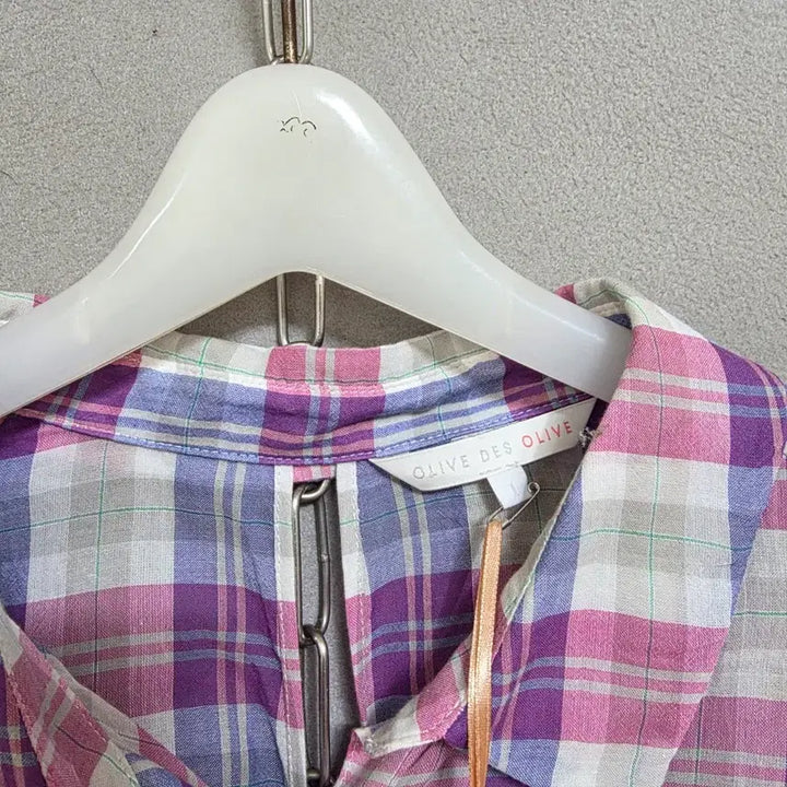 [BUNJANG] Olive Des Olive Asa Cotton Check Shirt 55 / 올리브데올리브 아사면 체크 남방 55  n3516  미착용제품