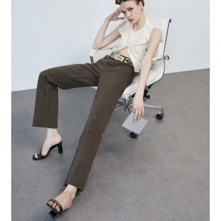[BUNJANG] Glowny Bahamas Brown Pants / [새상품] Glowny 글로니 Bahamas 브라운 팬츠 S/M
