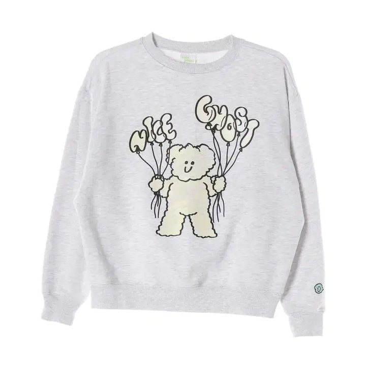[BUNJANG] Niceghostclub Balloon Marker Drawing UV Sweatshirt / 나이스고스트클럽 벌룬 마카 드로잉 UV 맨투맨 S