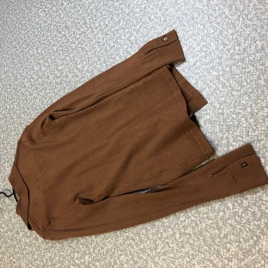 [BUNJANG] Payu Tencel 100% Ribbed Cardigan Brown / 페이우 20년 텐셀100% 카라 골지 가디건 브라운