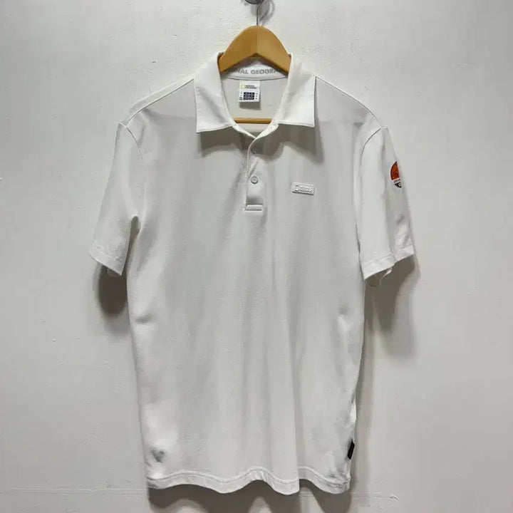 [BUNJANG] National Geographic White Polo Shirt (Size 100) / 내셔널지오그래픽 화이트 반팔 폴로티셔츠 100사이즈