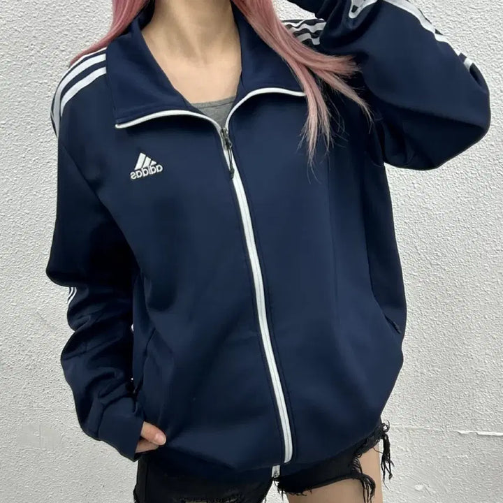 [BUNJANG] Adidas Essential Navy Track Top 2XL / 아디다스 에센셜 네이비 트랙탑 2XL