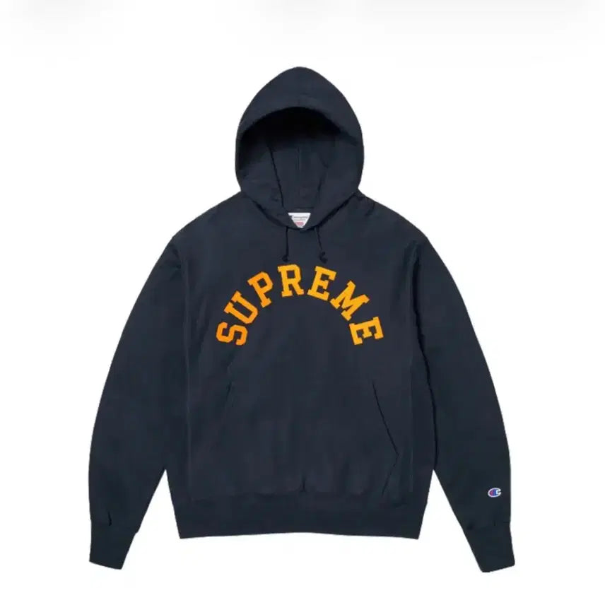 [BUNJANG] Supreme Champion Arch Logo Hoodie Navy / 슈프림 챔피온 후드티 XL