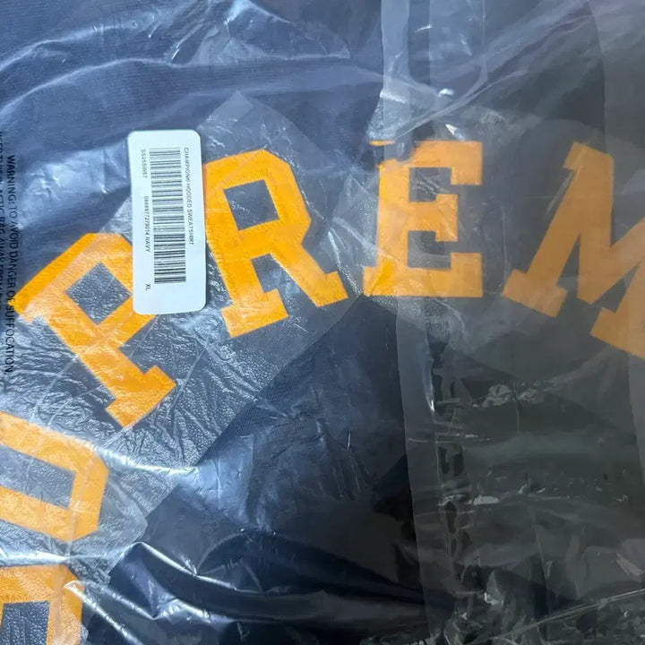 [BUNJANG] Supreme Champion Arch Logo Hoodie Navy / 슈프림 챔피온 후드티 XL