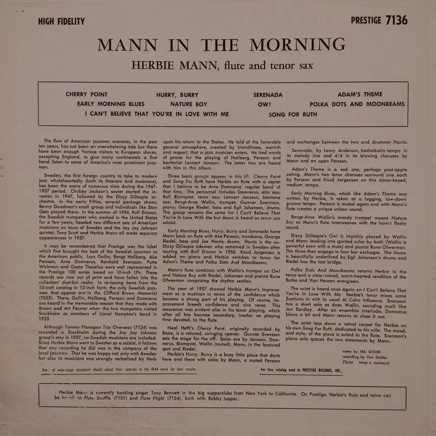 [BUNJANG] HERBIE MANN - Original Jazz LP / ORIGINAL JAZZ LP - HERBIE MANN