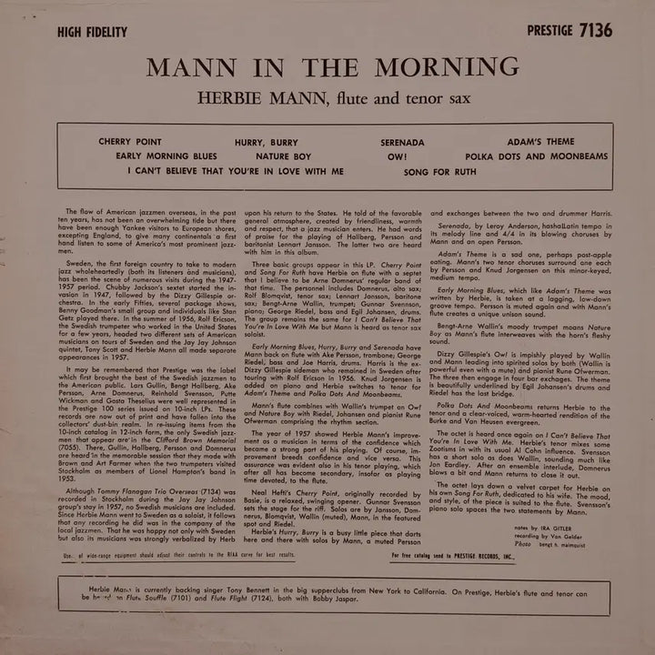 [BUNJANG] HERBIE MANN - Original Jazz LP / ORIGINAL JAZZ LP - HERBIE MANN