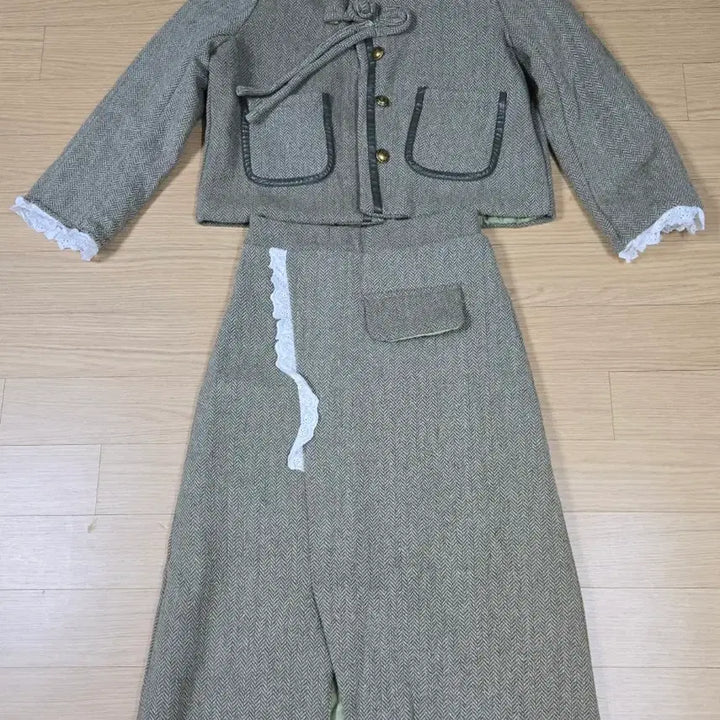 [BUNJANG] Retro Tweed Two-Piece Set - M / 레트로 트위드 투피스-M