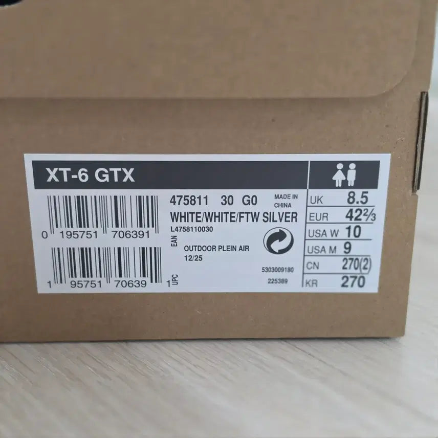[BUNJANG] Salomon XT-6 GTX 270mm Sneakers / 살로몬 XT-6 GTX 270mm