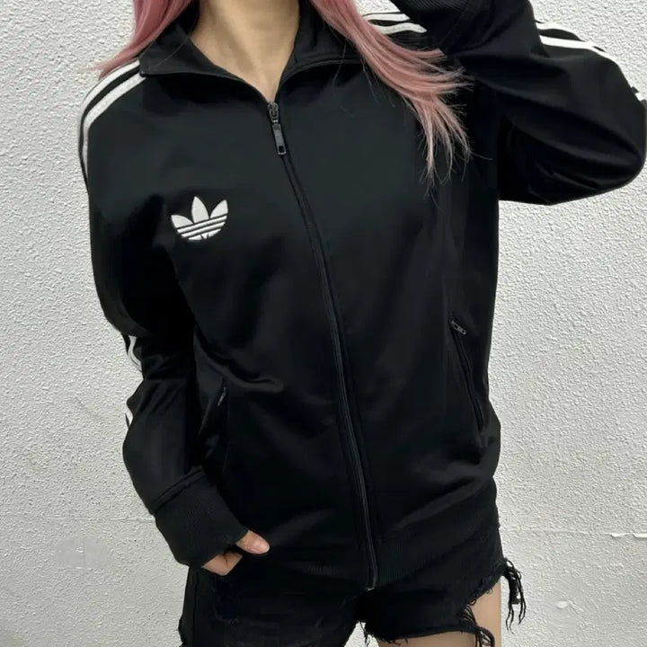 [BUNJANG] Adidas Firebird Black Track Top (Size 100) / 아디다스 파이어버드 블랙 트랙탑 100