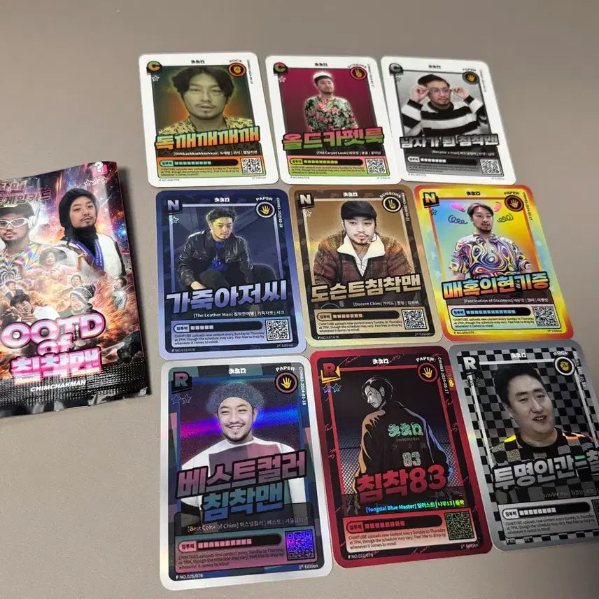 [BUNJANG] Chimparkman Photo Game Card Set / OOTD of 침착맨 포토 게임 카드