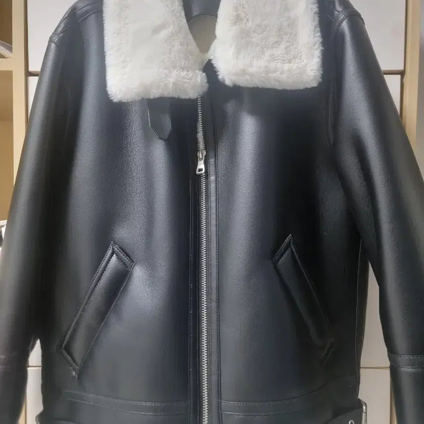 [BUNJANG] LEFTSEOUL B-3 Aviator Sheepskin Jacket / 에비에이터 B-3 무스탕 자켓