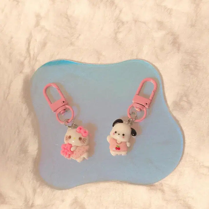 [SOLD OUT] 포차코 &amp; 키티 핑크키링 커플템 우정템