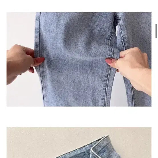 [BUNJANG] High-Waist Bootcut Denim Pants / 새상품 하이웨스트 투버튼 연청 부츠컷 데님 팬츠s