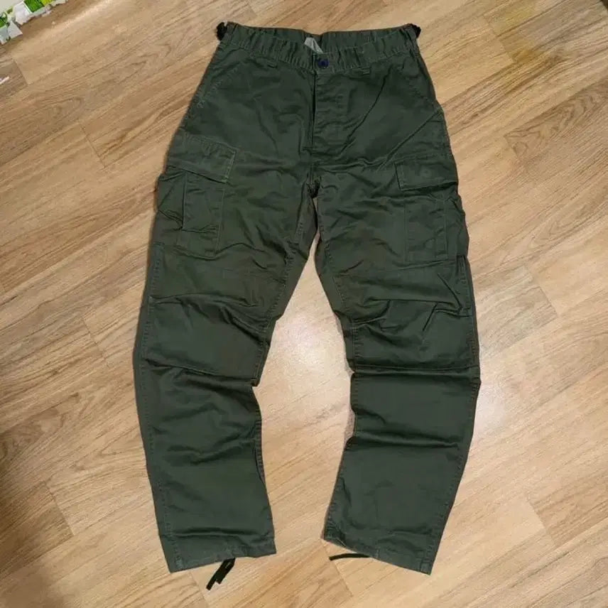 [BUNJANG] Military Style Cargo Pants / 카고 바지 국방색 밀리터리 스타일