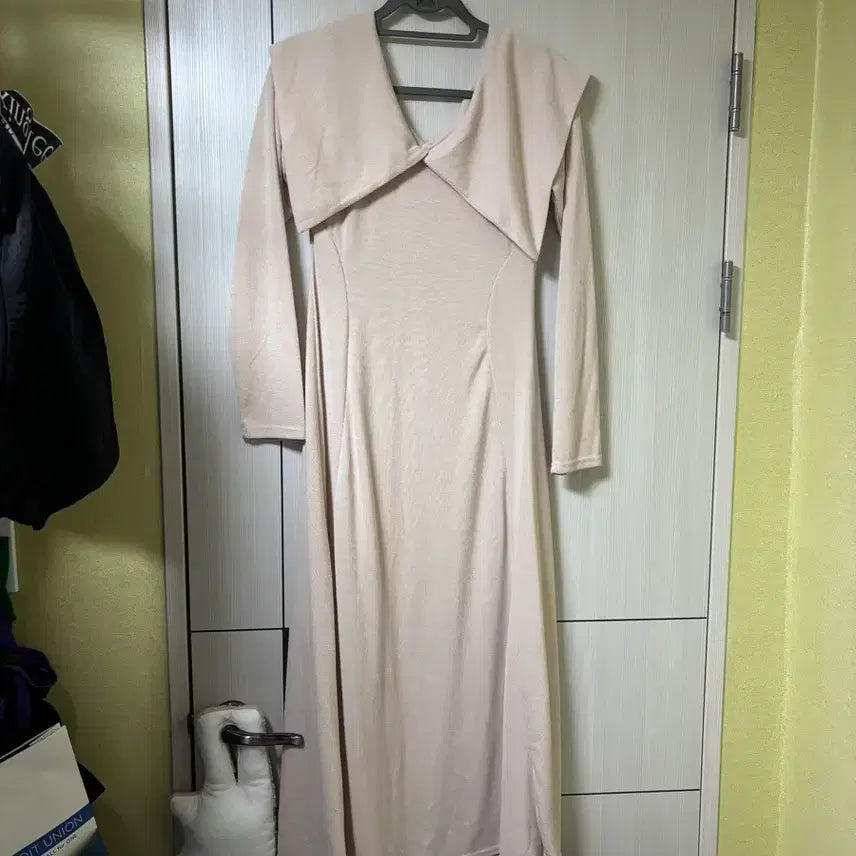 [BUNJANG] Knit Maxi Long Dress for Tall Women / 넥카라 니트 롱원피스 맥시 키큰여자 추천 임산부