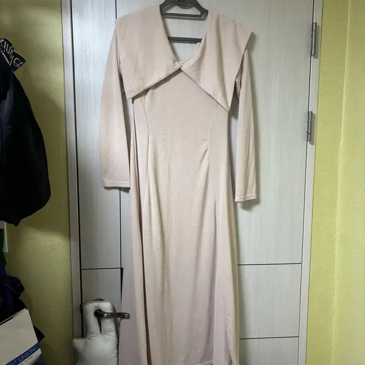 [BUNJANG] Knit Maxi Long Dress for Tall Women / 넥카라 니트 롱원피스 맥시 키큰여자 추천 임산부