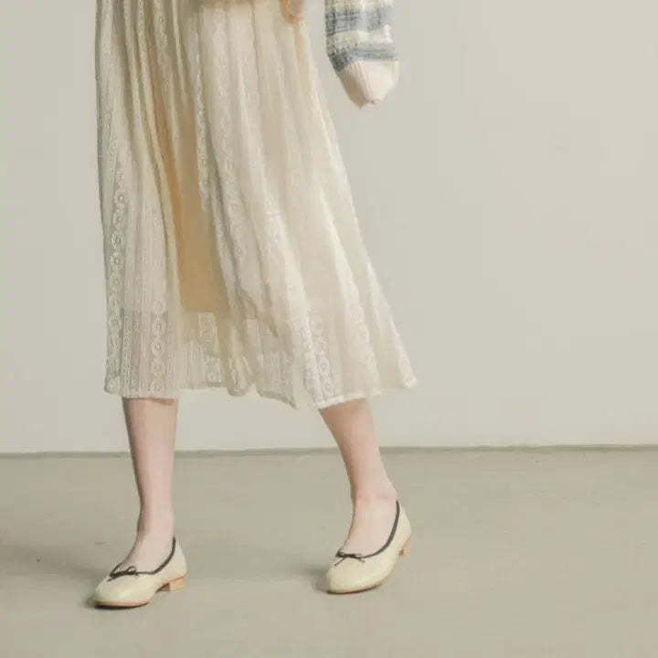 [BUNJANG] Pigment Lace Long Skirt / 피그먼트 레이스 스커트