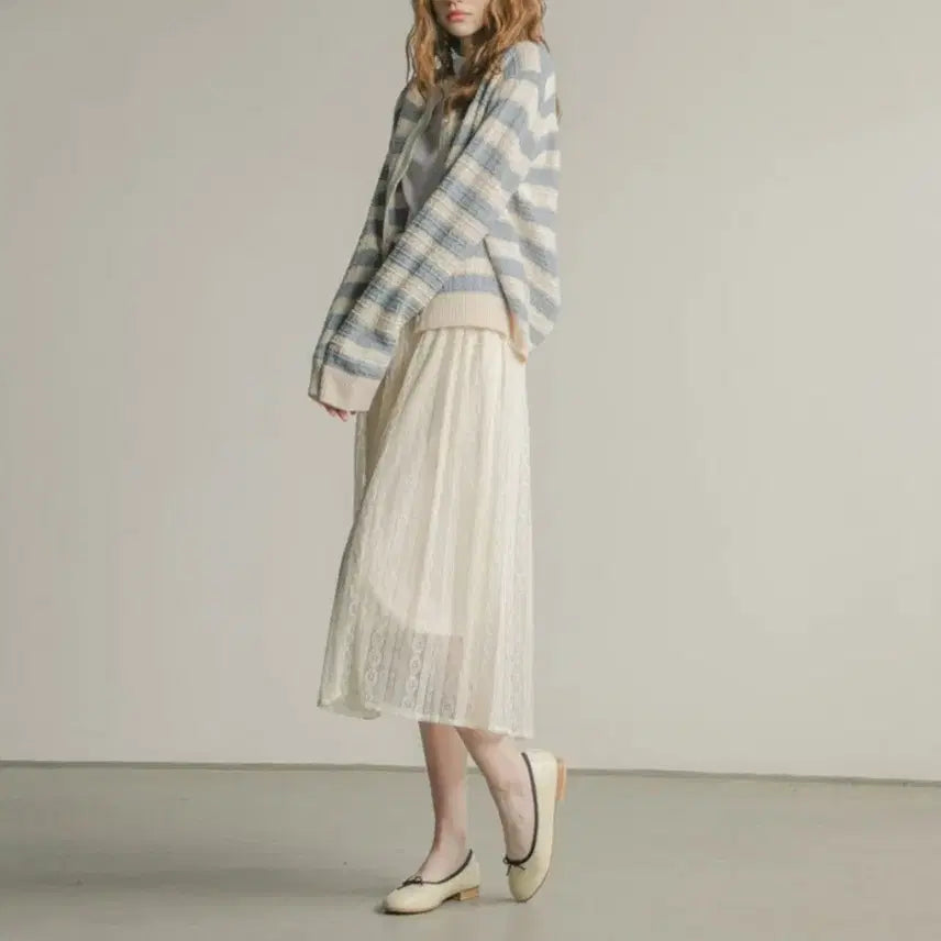 [BUNJANG] Pigment Lace Long Skirt / 피그먼트 레이스 스커트