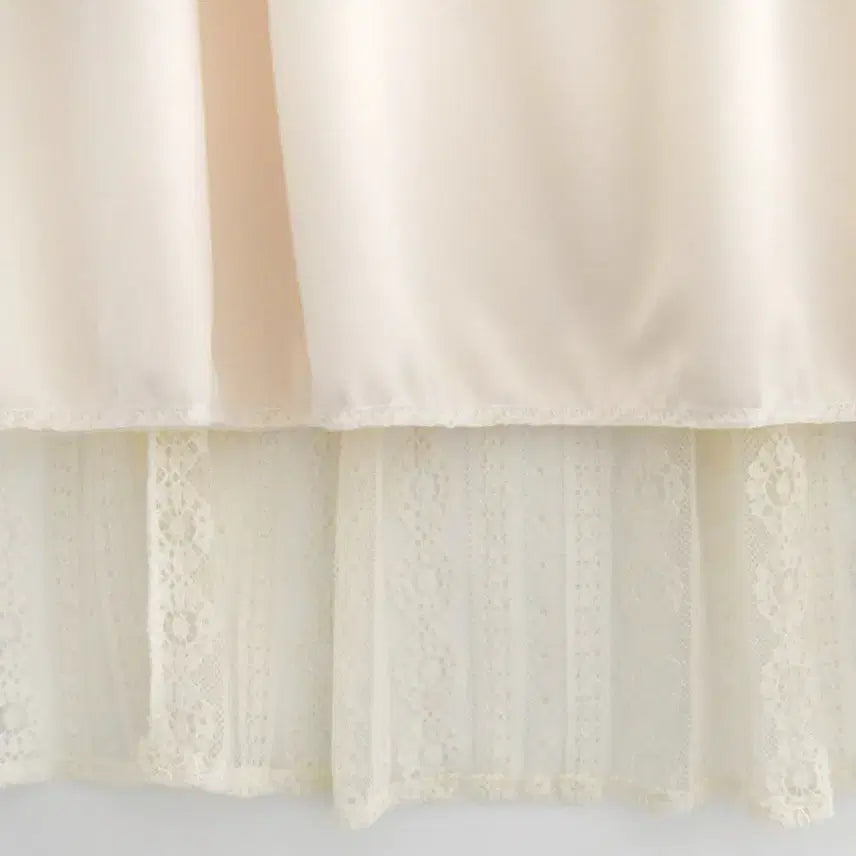 [BUNJANG] Pigment Lace Long Skirt / 피그먼트 레이스 스커트