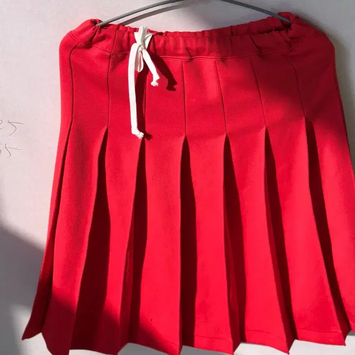 [BUNJANG] Comme des Garcons Red Pleated Skirt / 꼼데가르송 레드 플리츠 스커트