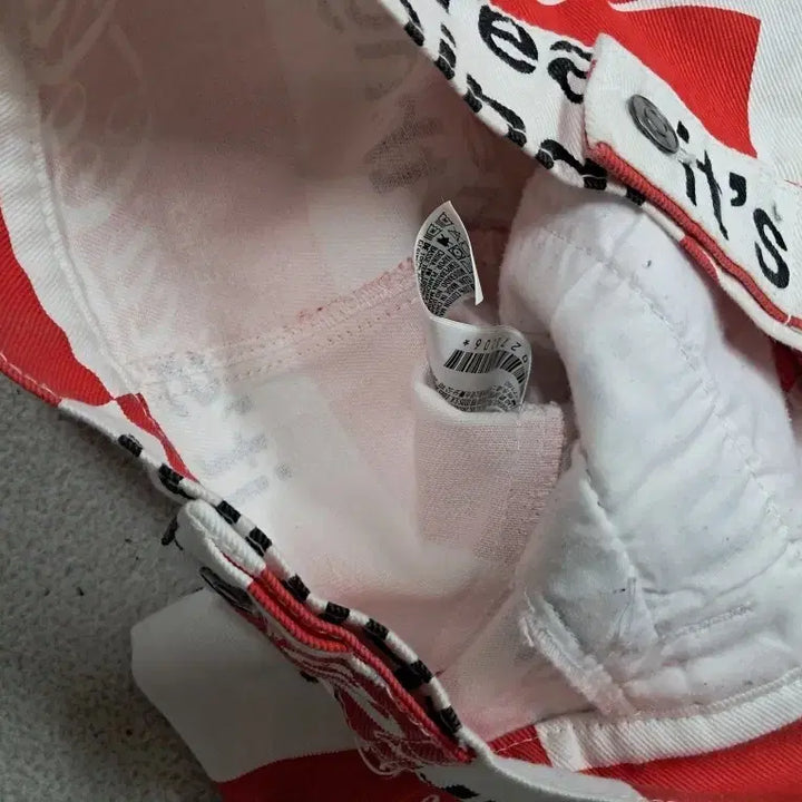 [BUNJANG] Coca-Cola Denim Jacket Red White / 코카콜라 콜라보 청자켓 레드 화이트