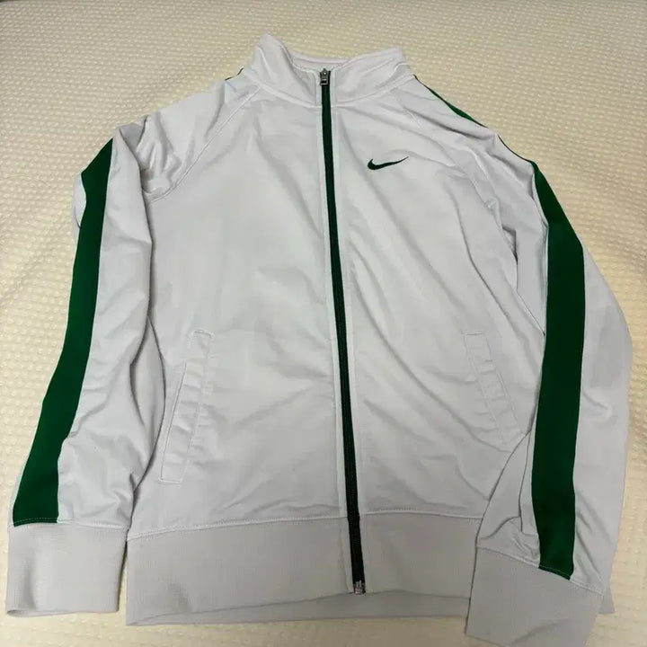 [BUNJANG] Nike Track Jacket White/Green (S) / 나이키 트랙 자켓 화이트/그린 s
