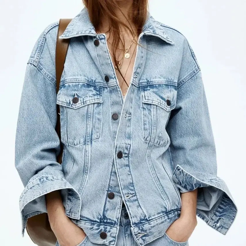 [SOLD OUT] H&amp;M 연청 데님 자켓 M 사이즈