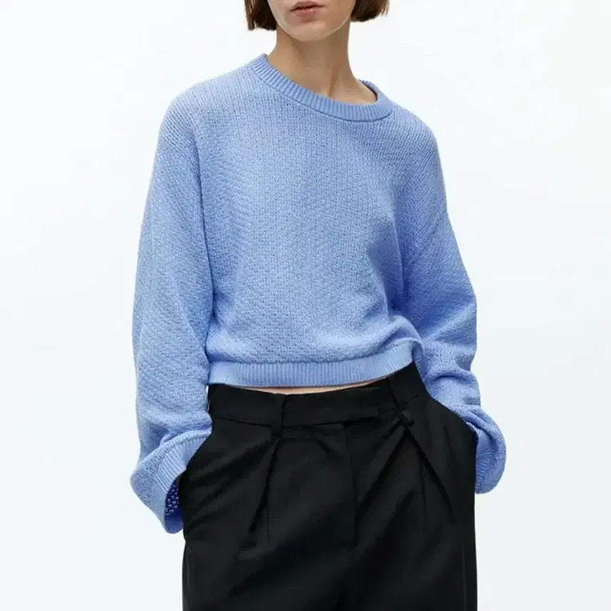 [BUNJANG] Arket Cotton Crochet Knit Top / 아르켓 코튼 크로셰 니트/M