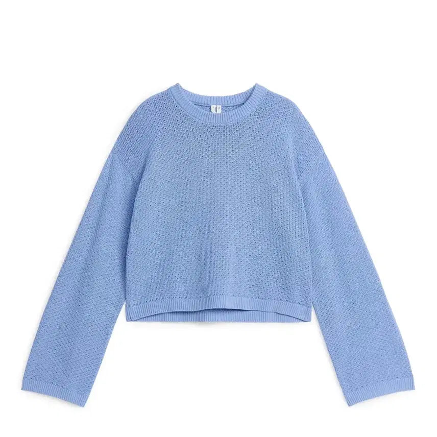[BUNJANG] Arket Cotton Crochet Knit Top / 아르켓 코튼 크로셰 니트/M