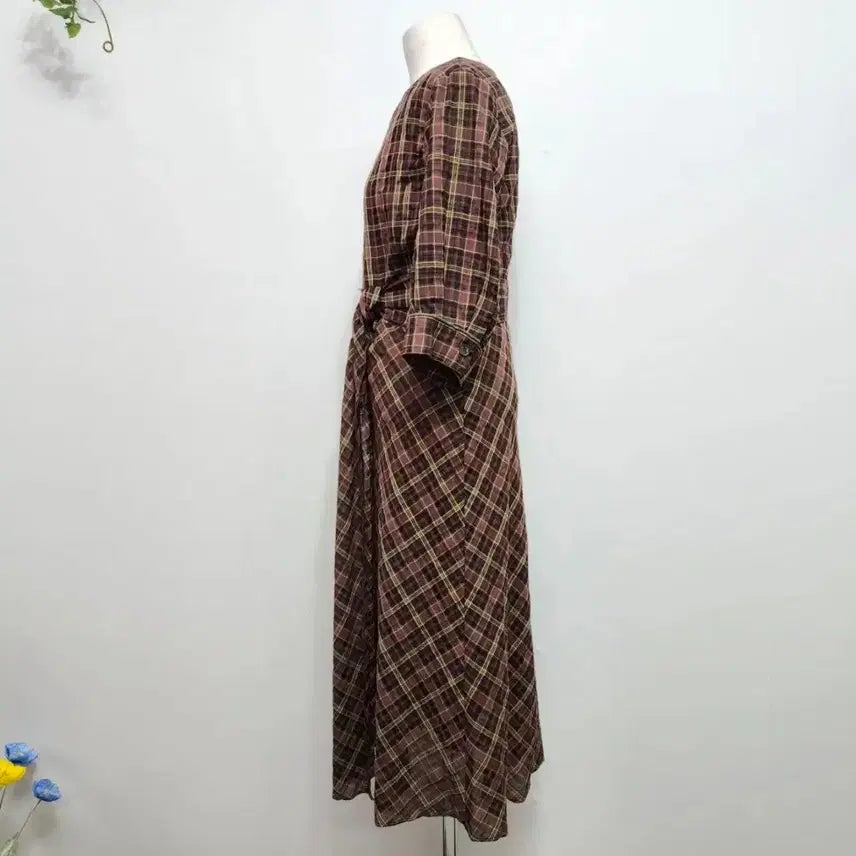 [BUNJANG] DEWL Checkered Waist Twist Dress / DEWL 듀엘 19&
