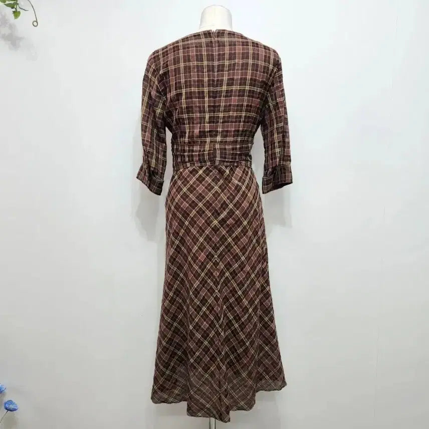 [BUNJANG] DEWL Checkered Waist Twist Dress / DEWL 듀엘 19&