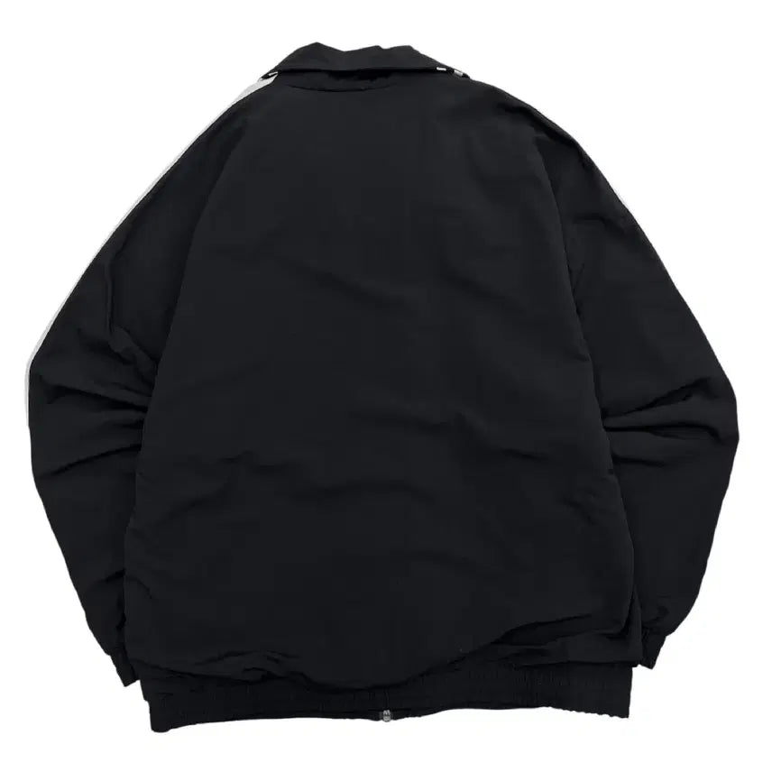 [BUNJANG] Adidas White Line Black Windbreaker Jacket M / 아디다스 화이트라인 블랙 바람막이 M
