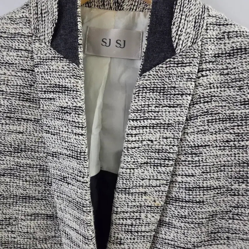 [BUNJANG] Hansum SJ SJ Tweed Long Jacket / 한섬 SJ SJ 트위드 롱자켓 / 고급 오피스룩 / 55