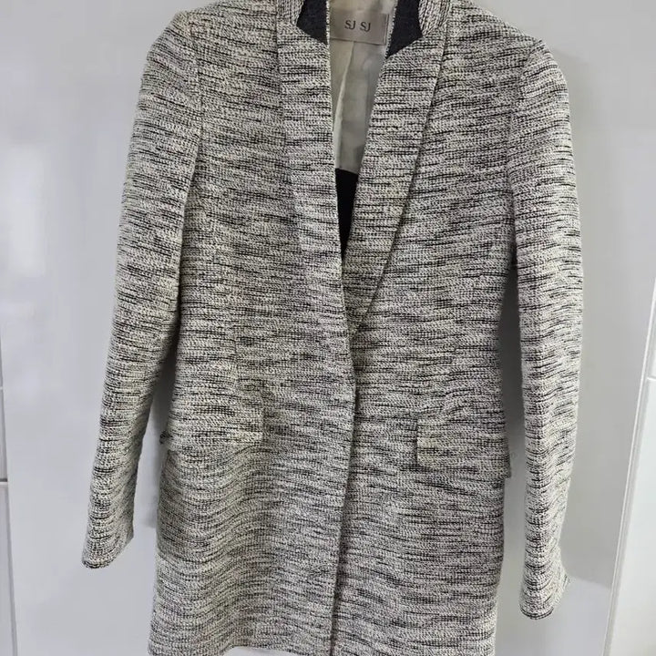 [BUNJANG] Hansum SJ SJ Tweed Long Jacket / 한섬 SJ SJ 트위드 롱자켓 / 고급 오피스룩 / 55