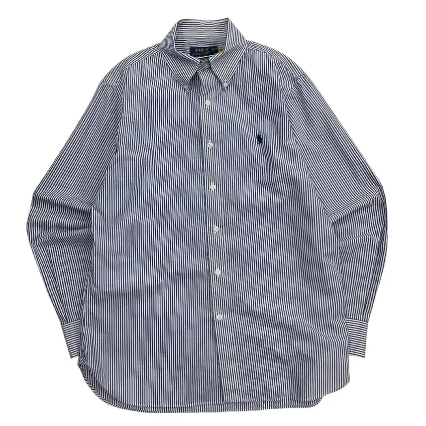 [BUNJANG] Polo Ralph Lauren Navy Striped Shirt S / 폴로 랄프로렌 네이비포니 네이비 단가라 셔츠 S