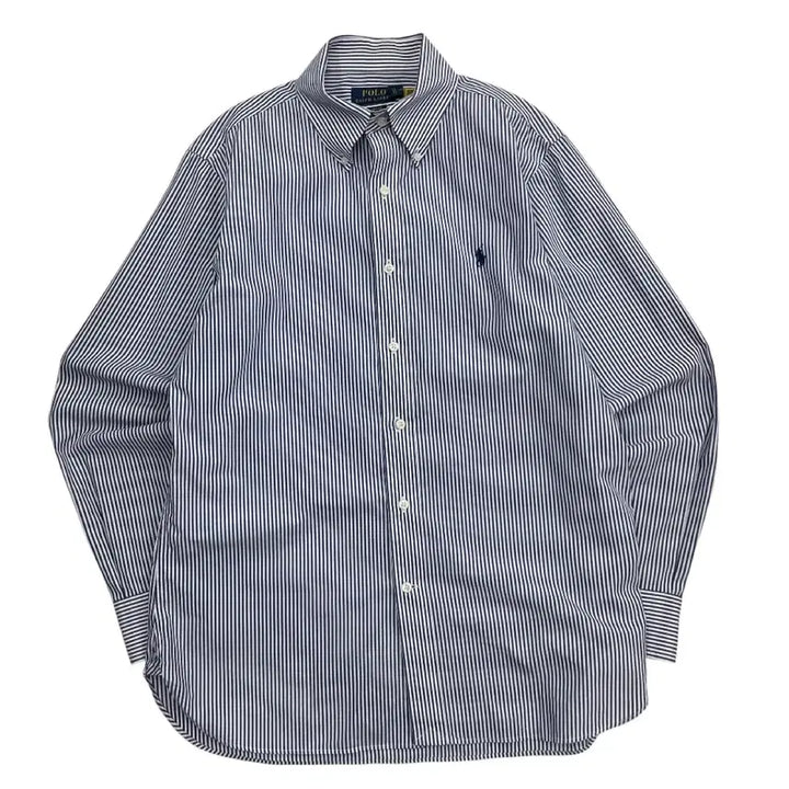 [BUNJANG] Polo Ralph Lauren Navy Striped Shirt S / 폴로 랄프로렌 네이비포니 네이비 단가라 셔츠 S
