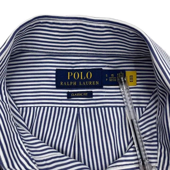 [BUNJANG] Polo Ralph Lauren Navy Striped Shirt S / 폴로 랄프로렌 네이비포니 네이비 단가라 셔츠 S